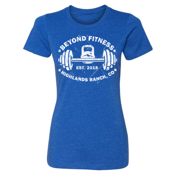 VINTAGE BARBELL KETTLEBELL - WOMEN'S FITTED T-SHIRT Thumbnail
